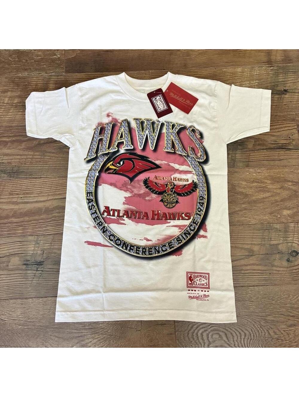 NBA Atlanta Hawks Mitchell & Ness white cotton t-shirt